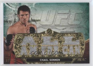 2014 Topps UFC Knockout - Triple Threads Relic - Emerald #TTR-CS.1 - Chael Sonnen (All American) /18