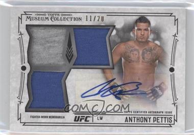2015 Topps UFC Knockout - Museum Collection Significant Swatches Triple Relic Autographs #SSAR-AP - Anthony Pettis /20