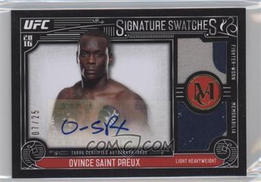 2016 Topps Museum Collection - Single Fighter Signature Swatches Dual Relic Autographs - Gold #SDRA-OS - Ovince Saint Preux /25