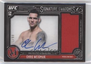 2016 Topps Museum Collection - Single Fighter Signature Swatches Relic Autographs #SRA-CW - Chris Weidman /99