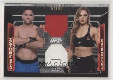 2016 Topps UFC Knockout - Dominant Duos Dual Relics #DDR-WR - Chris Weidman, Ronda Rousey /88