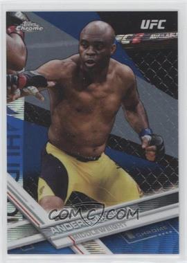 2017 Topps Chrome UFC - [Base] - Blue Wave Refractor #12 - Anderson Silva /75