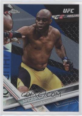 2017 Topps Chrome UFC - [Base] - Blue Wave Refractor #12 - Anderson Silva /75
