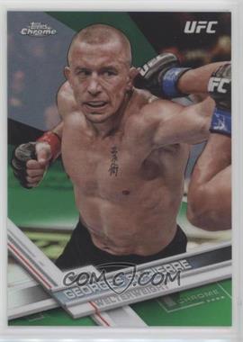 2017 Topps Chrome UFC - [Base] - Green Refractor #96 - Georges St-Pierre /99