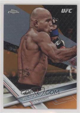 2017 Topps Chrome UFC - [Base] - Orange Refractor #48 - Wilson Reis /25