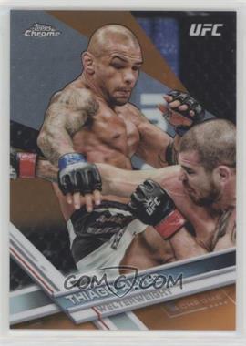 2017 Topps Chrome UFC - [Base] - Orange Refractor #73 - Thiago Alves /25