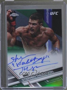 2017 Topps Chrome UFC - Fighter Autographs - Green Refractor #FA-ST - Stephen Thompson /99