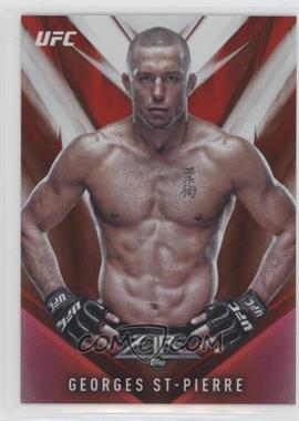 2017 Topps UFC Fire - [Base] - Red Hot #1 - Georges St-Pierre /142