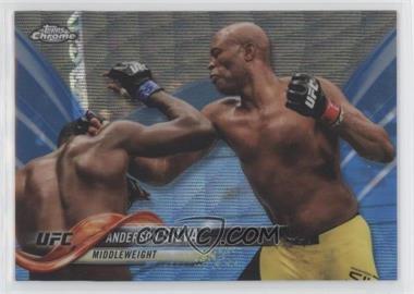 2018 Topps Chrome UFC - [Base] - Blue Wave Refractor #42 - Anderson Silva /75
