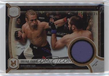 2018 Topps Museum Collection - Meaningful Moments Relics - Copper #MMR-UF - Uriah Faber /35