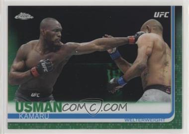 2019 Topps Chrome UFC - [Base] - Green Refractor #14 - Kamaru Usman /99