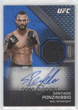 2020 Topps UFC Knockout - Knockout Autograph Relic - Blue #KAR-SP - Santiago Ponzinibbio /50