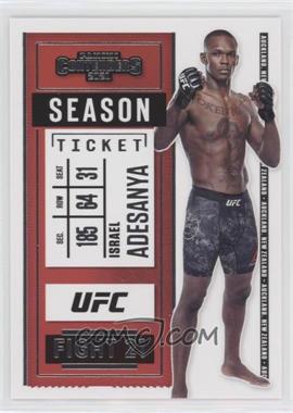 2021 Panini Chronicles UFC - [Base] #5 - Contenders Season Ticket - Israel Adesanya