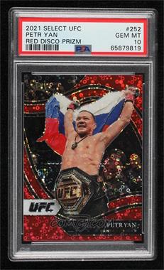 2021 Panini Select UFC - [Base] - Red Disco Prizm #252 - Octagonside - Petr Yan /199 [PSA 10 GEM MT]