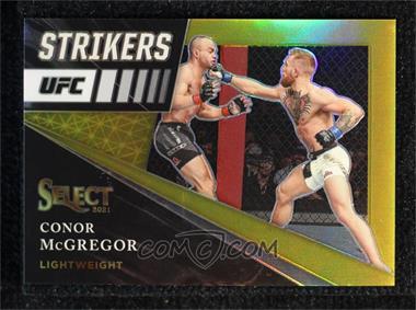 2021 Panini Select UFC - Select Strikers - Gold Prizm #8 - Conor McGregor /10
