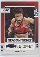 Contenders Season Ticket - Zhang Weili #/99