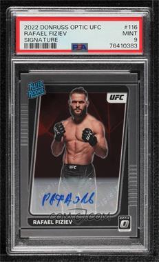 2022 Panini Donruss Optic UFC - [Base] - Signatures #116 - Rated Rookie - Rafael Fiziev [PSA 9 MINT]