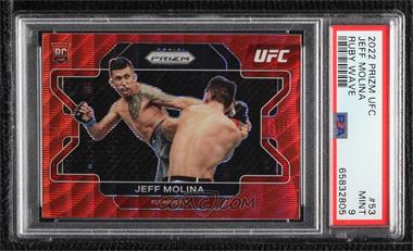 2022 Panini Prizm UFC - [Base] - Ruby Wave Prizm #53 - Jeff Molina [PSA 9 MINT]