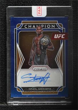 2022 Panini Prizm UFC - Champion Signatures - Blue Prizm #CS-IAD - Israel Adesanya /49 [Uncirculated]