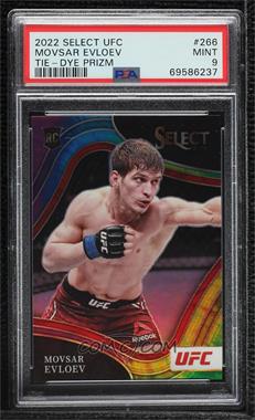 2022 Panini Select UFC - [Base] - Tie-Dye Prizm #266 - Octagonside - Movsar Evloev /25 [PSA 9 MINT]