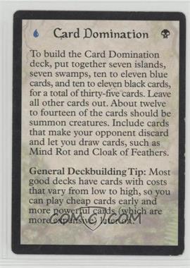 1993-Now Magic: The Gathering - Media Inserts & - Miscellaneous Promos #_NoN - Card Domination Deck - How to Play [Noted]