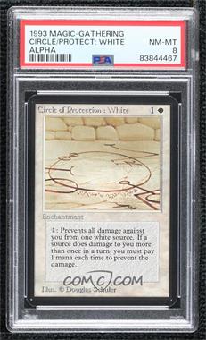 1993 Magic: The Gathering - Limited Edition Alpha - [Base] #_CPWH - Circle of Protection: White [PSA 8 NM‑MT]