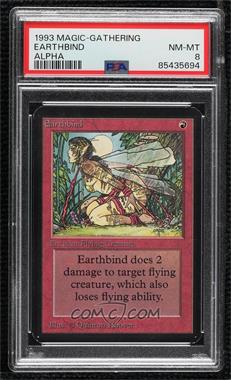 1993 Magic: The Gathering - Limited Edition Alpha - [Base] #_EART - Earthbind [PSA 8 NM‑MT]