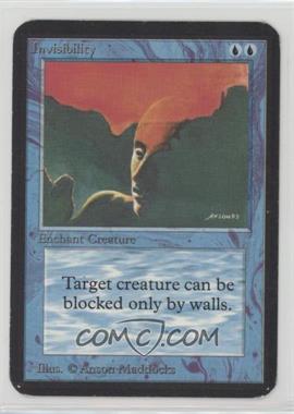 1993 Magic: The Gathering - Limited Edition Alpha - [Base] #_INVI - Invisibility [Good to VG‑EX]