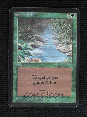 1993 Magic: The Gathering - Limited Edition Alpha - [Base] #_STRE - Stream of Life