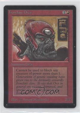 1993 Magic: The Gathering - Limited Edition Beta - [Base] #_IROR - Ironclaw Orcs