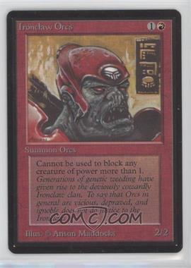 1993 Magic: The Gathering - Limited Edition Beta - [Base] #_IROR - Ironclaw Orcs