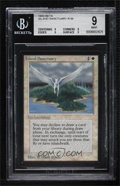 1993 Magic: The Gathering - Limited Edition Beta - [Base] #_ISSA - Island Sanctuary [BGS 9 MINT]