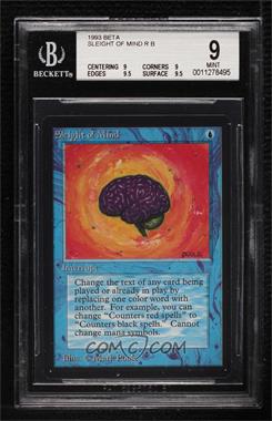 1993 Magic: The Gathering - Limited Edition Beta - [Base] #_SLMI - Sleight of Mind [BGS 9 MINT]