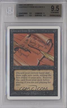 1993 Magic: The Gathering - Unlimited Edition - [Base] #_COBE - Contract from Below [BGS 9.5 GEM MINT]