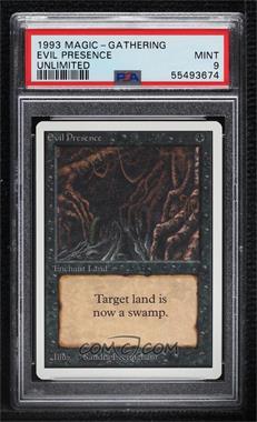 1993 Magic: The Gathering - Unlimited Edition - [Base] #_EVPR - Evil Presence [PSA 9 MINT]