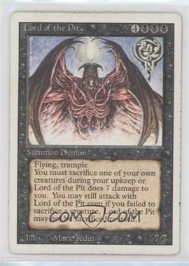 1994 Magic: The Gathering - Revised Edition - [Base] #_LOPI - Lord of the Pit [Good to VG‑EX]