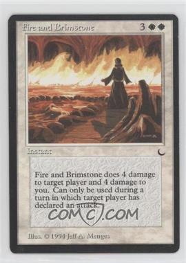 1994 Magic: The Gathering - The Dark - [Base] #_FIBR - Fire and Brimstone