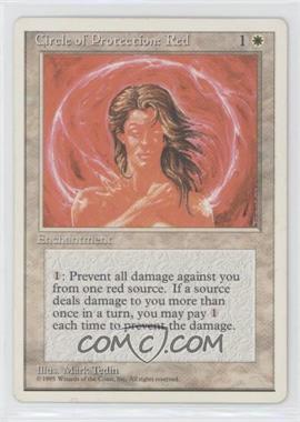1995 Magic: The Gathering - 4th Edition - [Base] #_CPRE - Circle of Protection: Red [EX to NM]