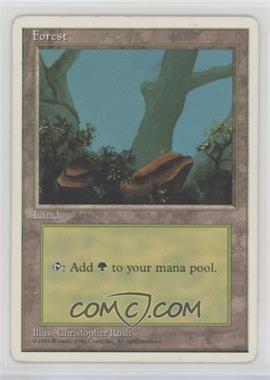 1995 Magic: The Gathering - 4th Edition - [Base] #_FORE.1 - Forest (A)