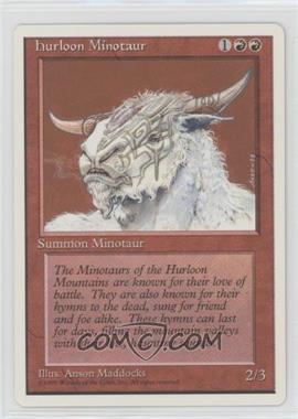 1995 Magic: The Gathering - 4th Edition - [Base] #_HUMI - Hurloon Minotaur