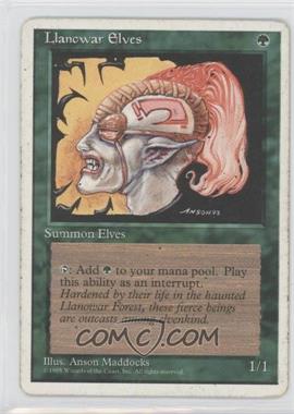1995 Magic: The Gathering - 4th Edition - [Base] #_LLEL - Llanowar Elves [Noted]