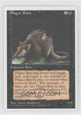 1995 Magic: The Gathering - 4th Edition - [Base] #_PLRA - Plague Rats