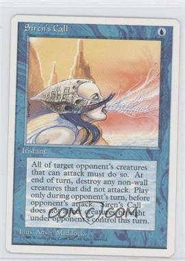 1995 Magic: The Gathering - 4th Edition - [Base] #_SICA - Siren's Call