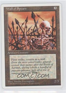 1995 Magic: The Gathering - 4th Edition - [Base] #WOSP - Wall of Spears