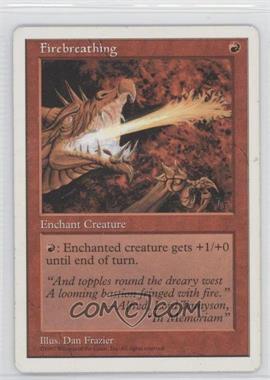 1997 Magic: The Gathering - 5th Edition - [Base] #FIRE - Firebreathing