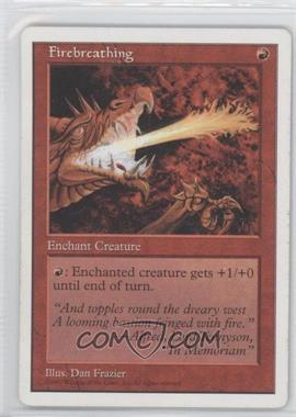 1997 Magic: The Gathering - 5th Edition - [Base] #FIRE - Firebreathing