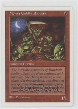1997 Magic: The Gathering - 5th Edition - [Base] #MGRA - Mons's Goblin Raiders