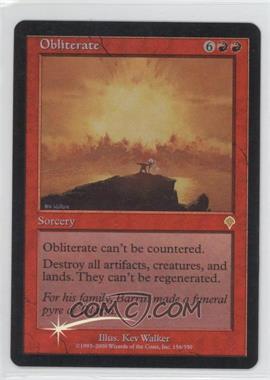 2000 Magic: The Gathering - Invasion - [Base] - Foil #156 - Obliterate