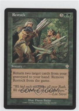 2000 Magic: The Gathering - Invasion - [Base] #206 - Restock