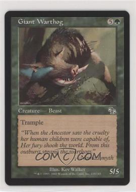 2002 Magic: The Gathering - Judgment - [Base] #118 - Giant Warthog